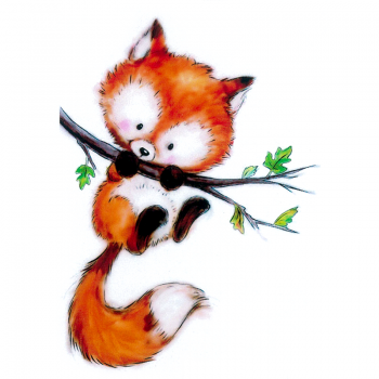 水晶章-樹枝上的狐狸